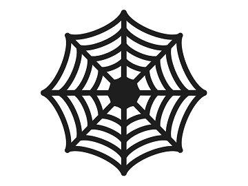 Spider Web Plate Mats, black, 27.5cm (1 pkt / 4 pc.)