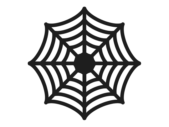 Spider Web Plate Mats, black, 27.5cm (1 pkt / 4 pc.)