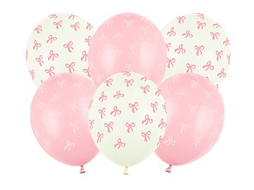 Balloons 30 cm, Bows, mix (1 pkt / 6 pc.)