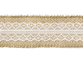 Jute tape with lace, 5x500cm