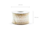 Jute tape with lace, 5x500cm