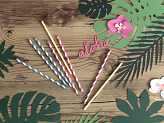 Paper Straws, yellow, 19.5cm (1 pkt / 10 pc.)