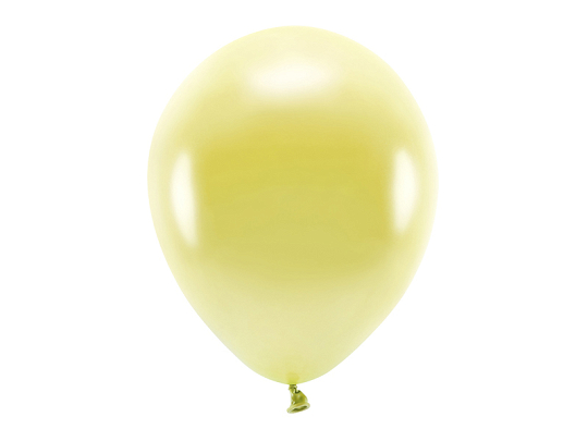 Eco Balloons 30cm metallic, light yellow (1 pkt / 100 pc.)