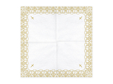 Napkins First Communion - Ornament, 33x33cm, gold (1 pkt / 20 pc.)