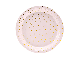 Plates Polka Dots, light pink, 18cm (1 pkt / 6 pc.)