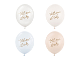 Balloons 30 cm, Welcome Baby, blue mix (1 pkt / 50 pc.)