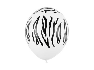 Balloons 30 cm, Zebra, Pastel Pure White (1 pkt / 50 pc.)