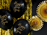 Balloons 30cm, Happy New Year, Pastel Black (1 pkt / 6 pc.)