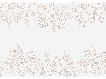 Nonwoven floral table runner, mix, 40x500 cm