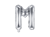 Foil Balloon Letter ''M'', 35cm, silver