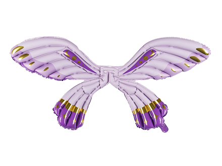 Foil Balloon Butterfly Wings, Matte Purple, 102 x 50 cm