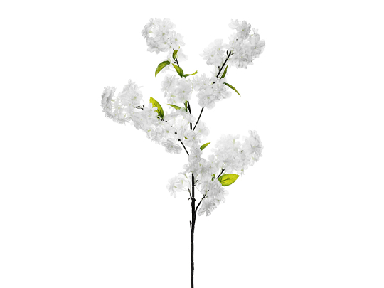 Artificial flower - Blooming Cherry, 97 cm, white