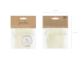 Organza pouches, cream, 10cm (1 pkt / 10 pc.)