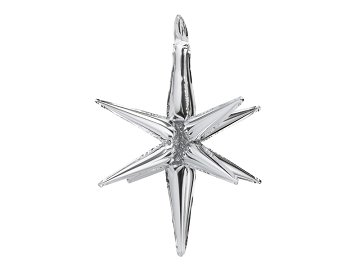 3D foil balloon Star, 105cm, silver
