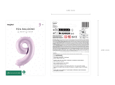 Foil Balloon Number ''9'', 72cm, purple