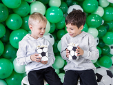 Boxes for popcorn Football, mix, 7x7x12cm (1 pkt / 6 pc.)