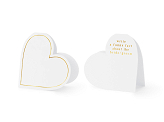 Place cards Hearts, 15.7x22 cm, white (1 pkt / 10 pc.)
