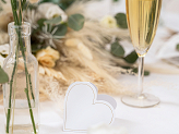 Place cards Hearts, 15.7x22 cm, white (1 pkt / 10 pc.)