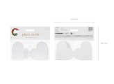 Place cards Hearts, 15.7x22 cm, white (1 pkt / 10 pc.)