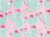 Napkins Cactus, mix, 11.5x13.5cm (1 pkt / 20 pc.)