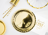 Plates, gold, 23cm (1 pkt / 6 pc.)