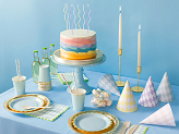 Plates, gold, 23cm (1 pkt / 6 pc.)