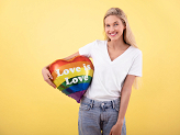 Foil balloon Love is Love, 35cm, mix