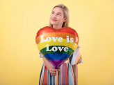 Foil balloon Love is Love, 35cm, mix