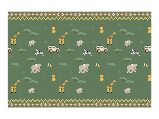 Tablecloth Safari, 180x120 cm, mix