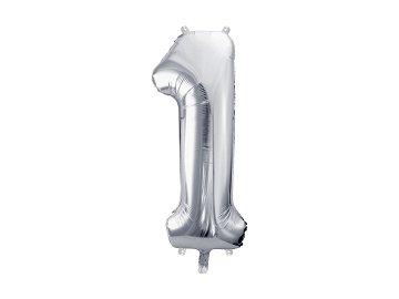 Foil Balloon Number ''1'', 72cm, silver