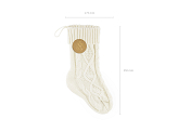 Decorative stocking, off-white, 15.5x34cm