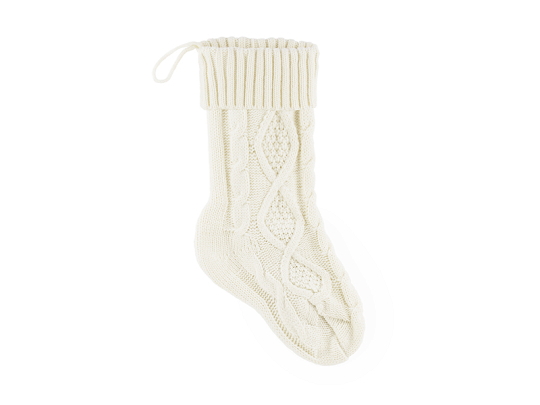 Decorative stocking, off-white, 15.5x34cm