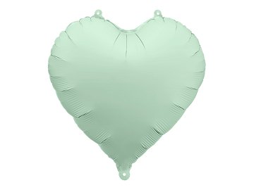 Foil Balloon Heart, 45cm, green