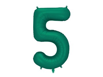 Foil Balloon Number ''5'', 86cm, Bottle Green