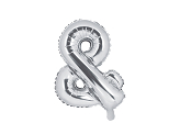 Foil Balloon &, 35cm, silver