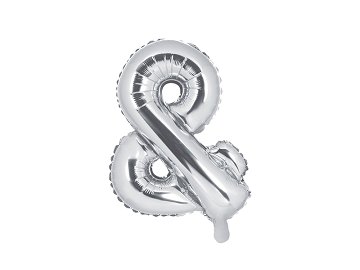 Foil Balloon &, 35cm, silver