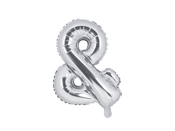 Foil Balloon &, 35cm, silver