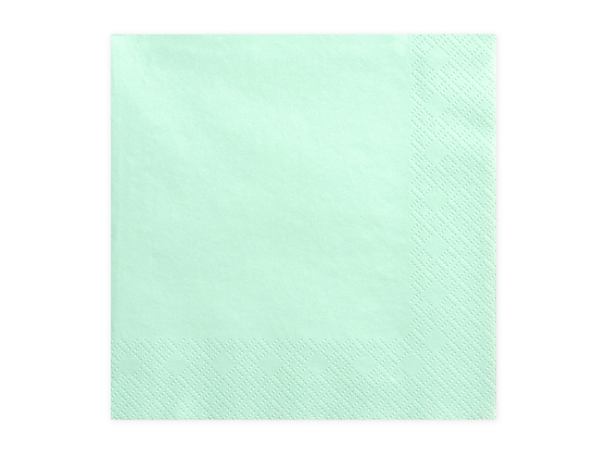 Napkins, 3 layers, mint, 33x33cm (1 pkt / 20 pc.)
