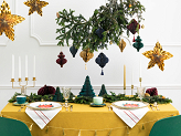 Decorative Rosettes Stars, gold (1 pkt / 3 pc.)