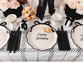 Napkins, 3 layers, black, 33x33cm (1 pkt / 20 pc.)