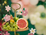 Cake toppers Flowers, mix, 13-14.5 cm. (1 pkt / 8 pc.)