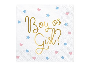 Napkins - Boy or Girl, 33x33 cm. (1 pkt / 20 pc.)