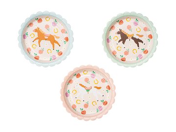 Plates Horses, 18 cm, mix (1 pkt / 6 pc.)