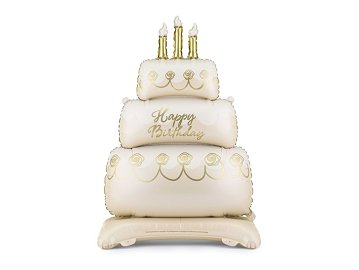 Standing foil balloon Cake, 70x100 cm, mix