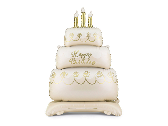 Standing foil balloon Cake, 70x100 cm, mix