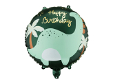 Foil Balloon Disc Brontosaurus, 35x35 cm, mix