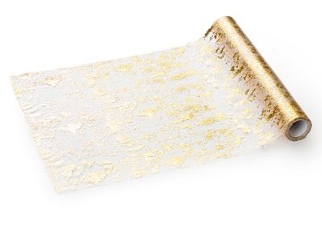 Net runner, gold print, 0,36 x 9 m