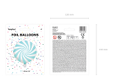 Foil Balloon Candy, 35cm, light blue