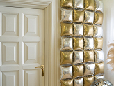 Foil balloon curtain double-sided Square, gold-silver, 35 x 35 cm (1 pkt / 4 pc.)
