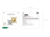 Foil balloon curtain double-sided Square, gold-silver, 35 x 35 cm (1 pkt / 4 pc.)